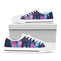 Teal And Purple Dream Catcher Print White Low Top Sneakers