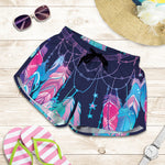 Teal And Purple Dream Catcher Print Women's Shorts