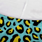 Teal And Yellow Leopard Pattern Print Sofa Cover