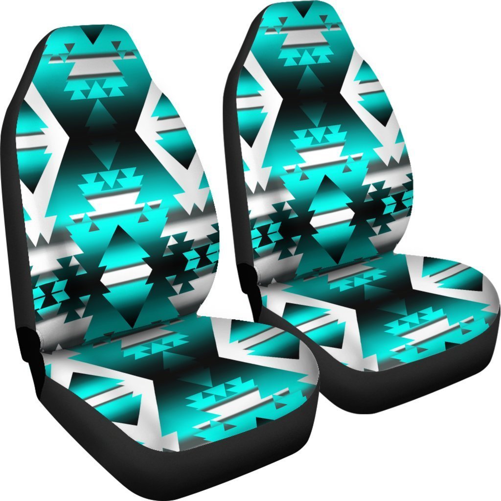 Teal Aztec Triangle Universal Fit Car Seat Covers GearFrost