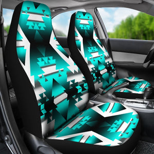 Teal Aztec Triangle Universal Fit Car Seat Covers GearFrost