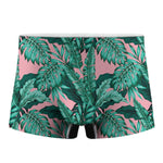 Teal Banana Leaves Pattern Print Men's Boxer Briefs