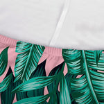 Teal Banana Leaves Pattern Print Sofa Cover