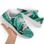 Teal Banana Leaves Pattern Print Sport Shoes GearFrost