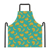 Teal Banana Pattern Print Apron