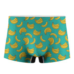 Teal Banana Pattern Print Men's Boxer Briefs