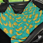 Teal Banana Pattern Print Pet Car Back Seat Cover