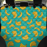 Teal Banana Pattern Print Pet Car Back Seat Cover