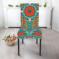 Teal Bohemian Mandala Pattern Print Dining Chair Slipcover