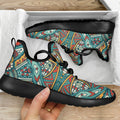 Teal Bohemian Mandala Pattern Print Mesh Knit Shoes