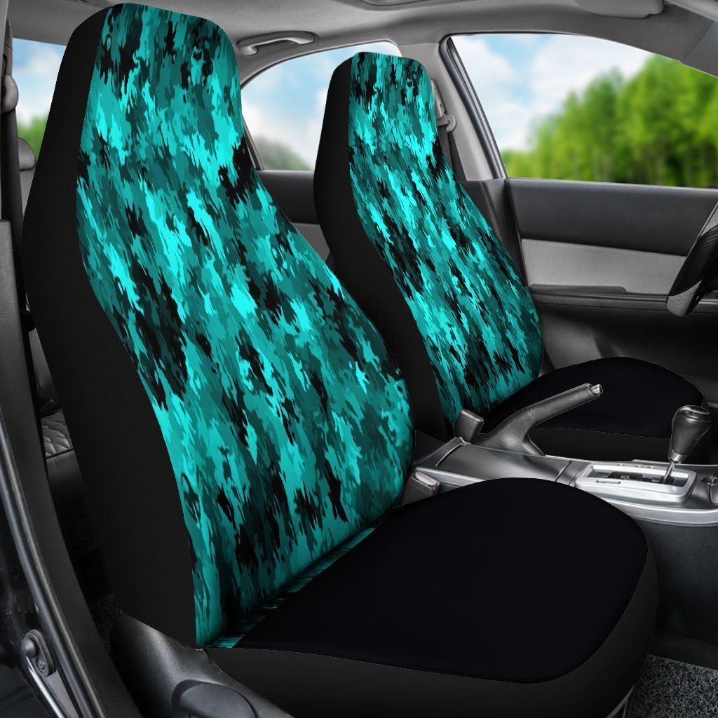 Teal Camo Universal Fit Car Seat Covers GearFrost