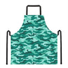 Teal Camouflage Print Apron