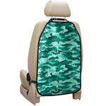 Teal Camouflage Print Car Seat Organizers