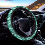 Teal Camouflage Print Car Steering Wheel Cover