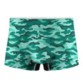Teal Camouflage Print Men's Boxer Briefs