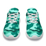 Teal Camouflage Print Sport Shoes GearFrost