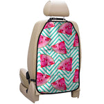Teal Chevron Watermelon Pattern Print Car Seat Organizers