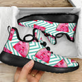 Teal Chevron Watermelon Pattern Print Mesh Knit Shoes