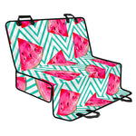 Teal Chevron Watermelon Pattern Print Pet Car Back Seat Cover