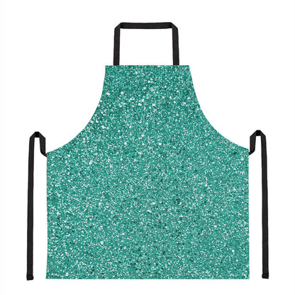 Teal Glitter Artwork Print (NOT Real Glitter) Apron