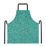 Teal Glitter Artwork Print (NOT Real Glitter) Apron