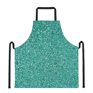 Teal Glitter Artwork Print (NOT Real Glitter) Apron