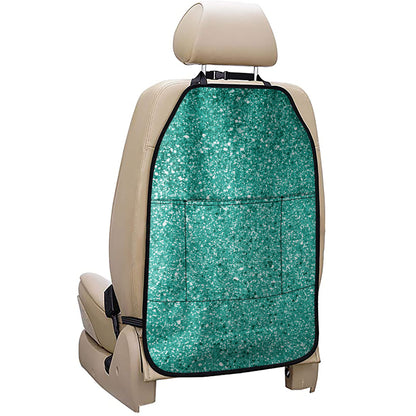 Teal Glitter Artwork Print (NOT Real Glitter) Car Seat Organizers