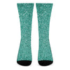 Teal Glitter Artwork Print (NOT Real Glitter) Crew Socks