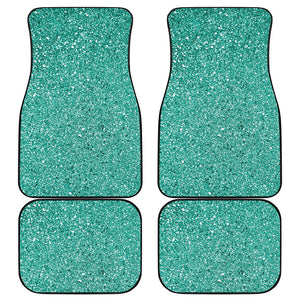 Teal Glitter Artwork Print (NOT Real Glitter) Front and Back Car Floor Mats