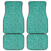 Teal Glitter Artwork Print (NOT Real Glitter) Front and Back Car Floor Mats