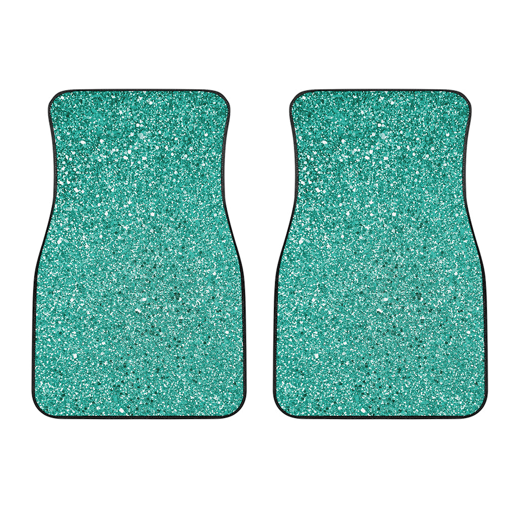 Teal Glitter Artwork Print (NOT Real Glitter) Front Car Floor Mats