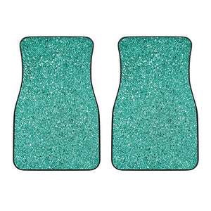 Teal Glitter Artwork Print (NOT Real Glitter) Front Car Floor Mats