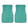 Teal Glitter Artwork Print (NOT Real Glitter) Front Car Floor Mats