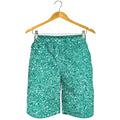 Teal (NOT Real) Glitter Print Men's Shorts