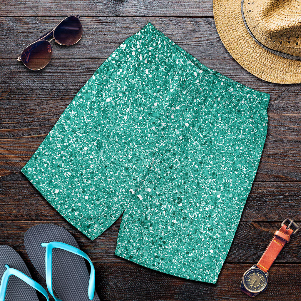 Teal Glitter Artwork Print (NOT Real Glitter) Men's Shorts