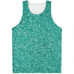 Teal Glitter Artwork Print (NOT Real Glitter) Men's Tank Top