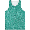 Teal Glitter Artwork Print (NOT Real Glitter) Men's Tank Top