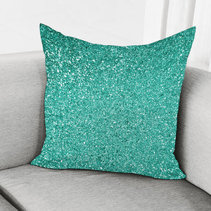 Teal Glitter Artwork Print (NOT Real Glitter) Pillow Cover