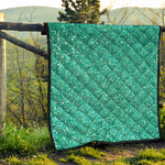 Teal Glitter Artwork Print (NOT Real Glitter) Quilt