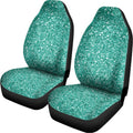Teal (NOT Real) Glitter Print Universal Fit Car Seat Covers