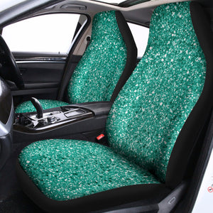 Teal Glitter Artwork Print (NOT Real Glitter) Universal Fit Car Seat Covers