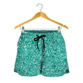 Teal (NOT Real) Glitter Print Women's Shorts