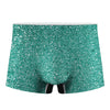 Teal Glitter Texture Print Men's Boxer Briefs