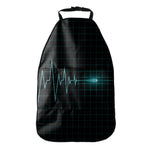 Teal Heartbeat Print Car Seat Organizers