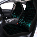 Teal Heartbeat Print Universal Fit Car Seat Covers