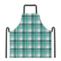 Teal Madras Pattern Print Apron