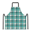 Teal Madras Pattern Print Apron