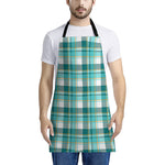 Teal Madras Pattern Print Apron