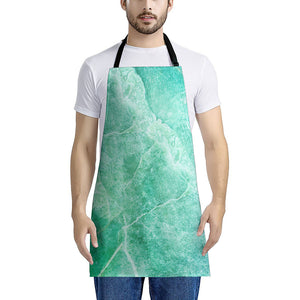 Teal Marble Print Apron