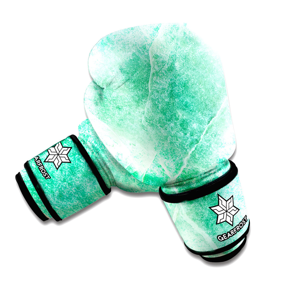 Teal Marble Print Boxing Gloves